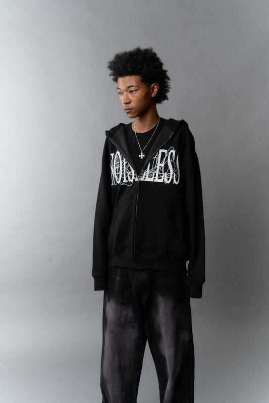 NOISELESS, zip-up hoodie