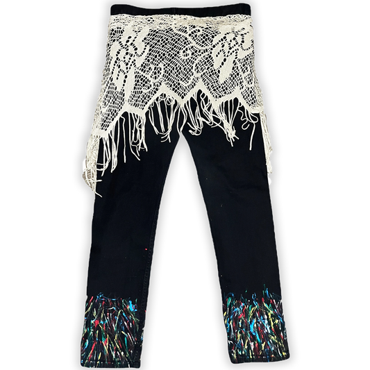 BLACK JEANS-MESH (32-34)