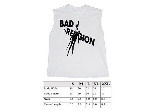 BAD RELIGION CUTOFF T-SHIRT (WHITE)