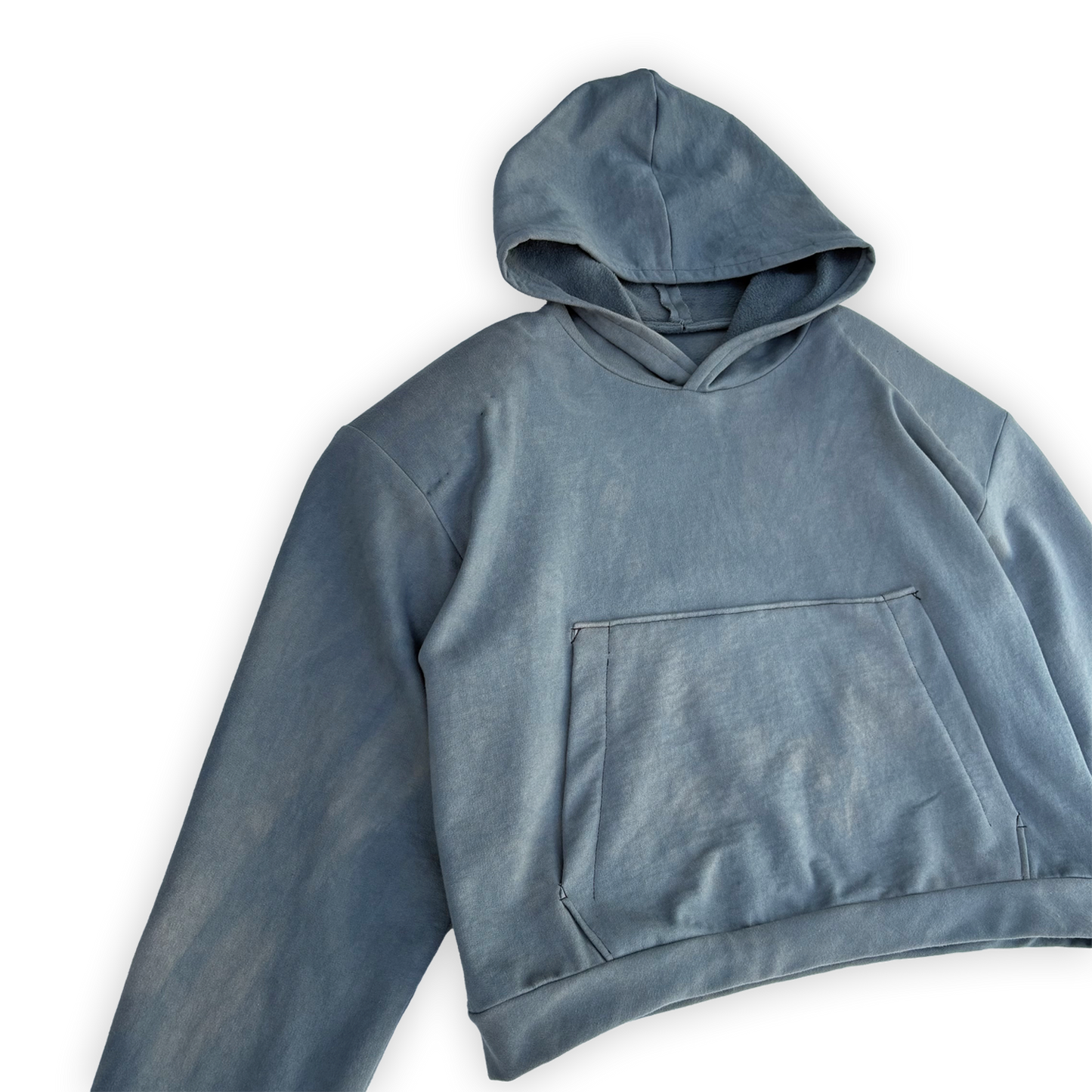 SLATE BLUE SHOULDER PAD HOODIE