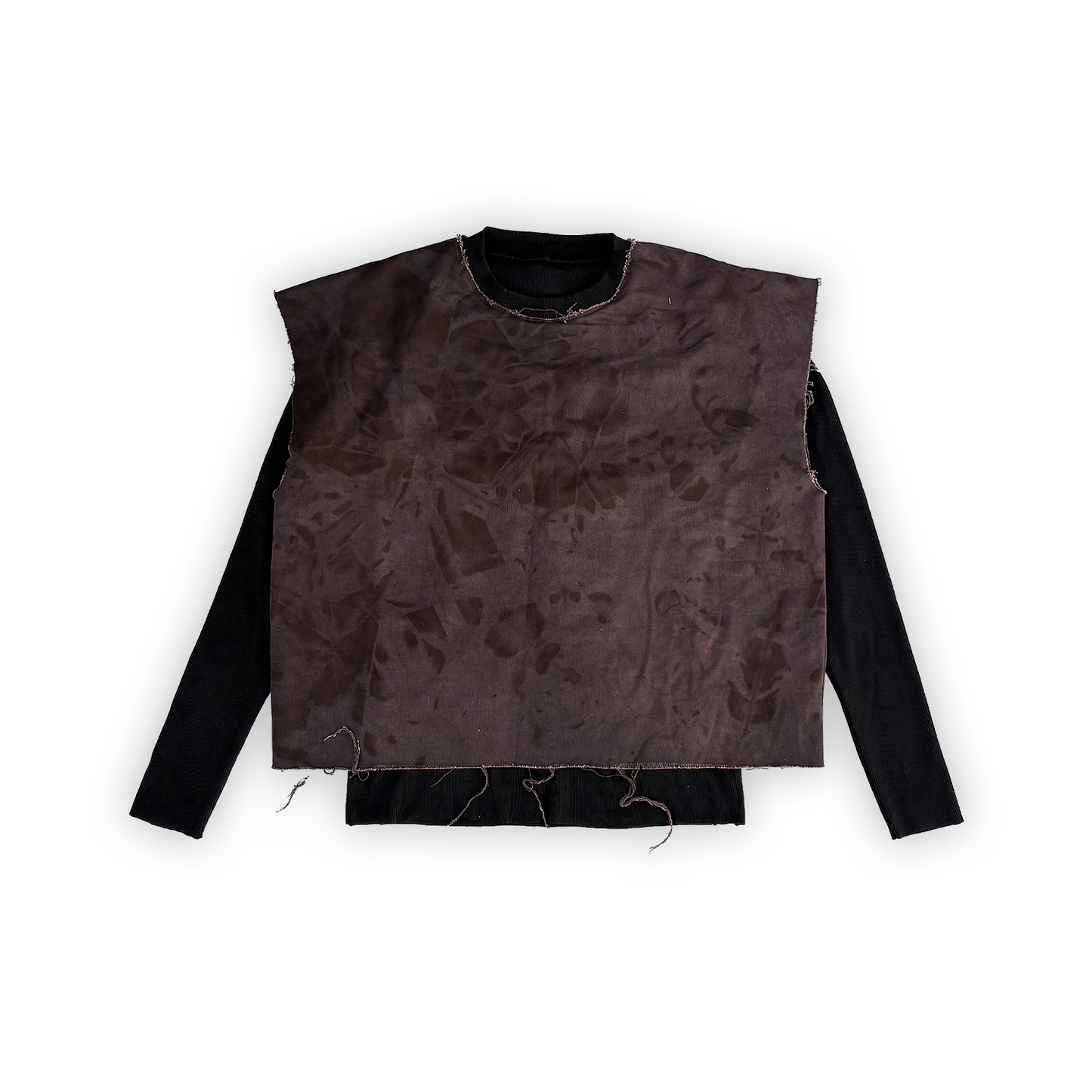 BURNT UMBER DOUBLE-LAYERED LS