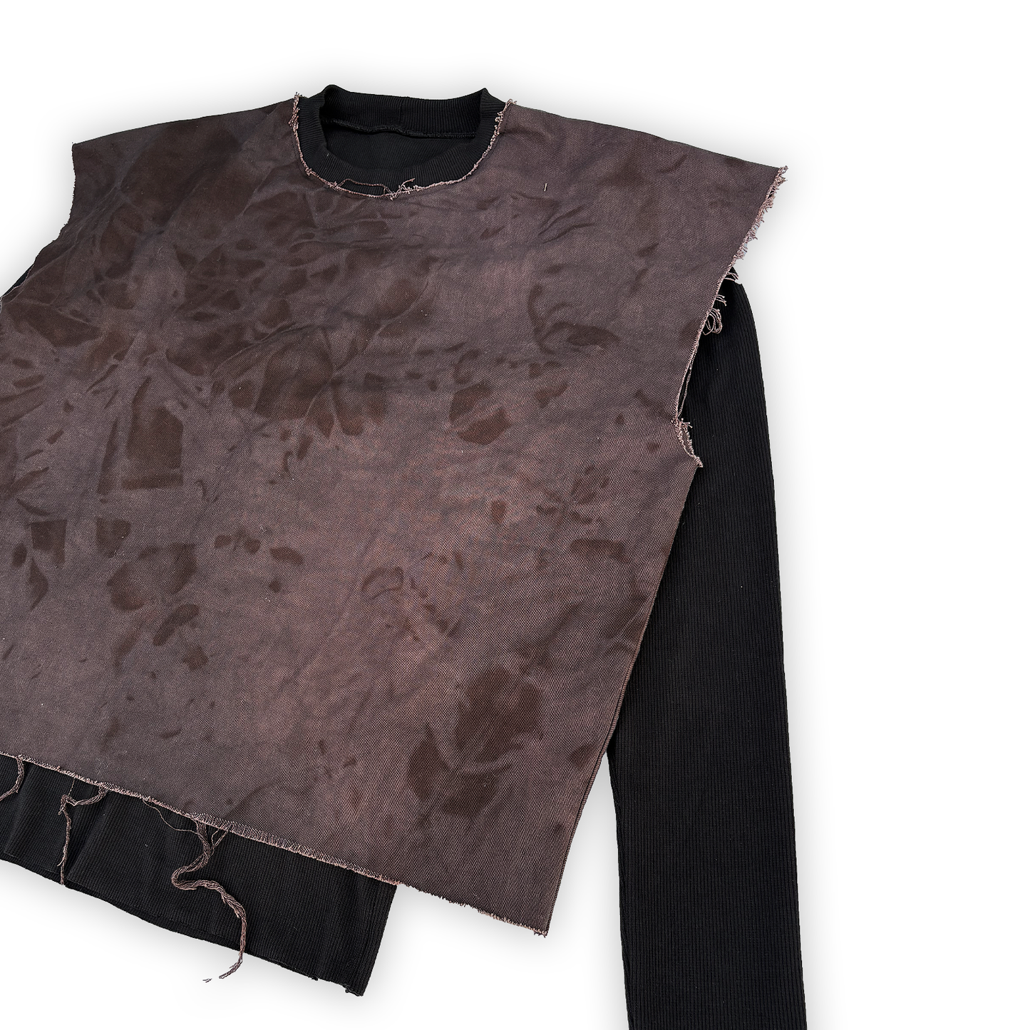 BURNT UMBER DOUBLE-LAYERED LS