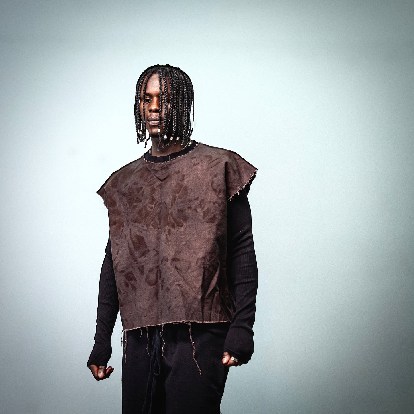 BURNT UMBER DOUBLE-LAYERED LS