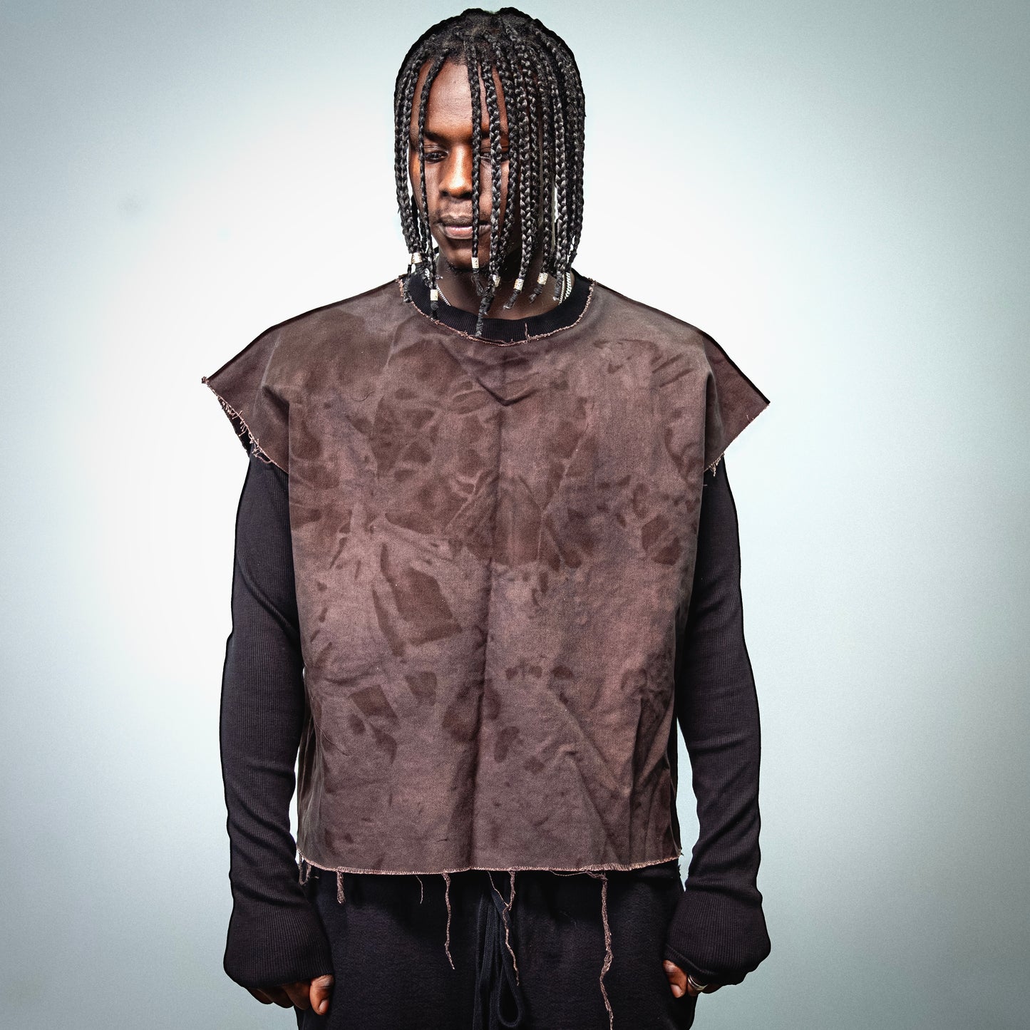 BURNT UMBER DOUBLE-LAYERED LS