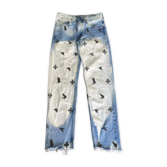 BLEACHED MONOGRAM JEANS