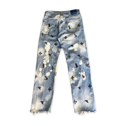 BLEACHED MONOGRAM JEANS